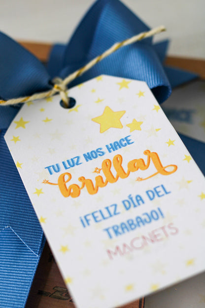 Llavero Estrella Frase – “Tu luz nos hace brillar” - Acrílico
