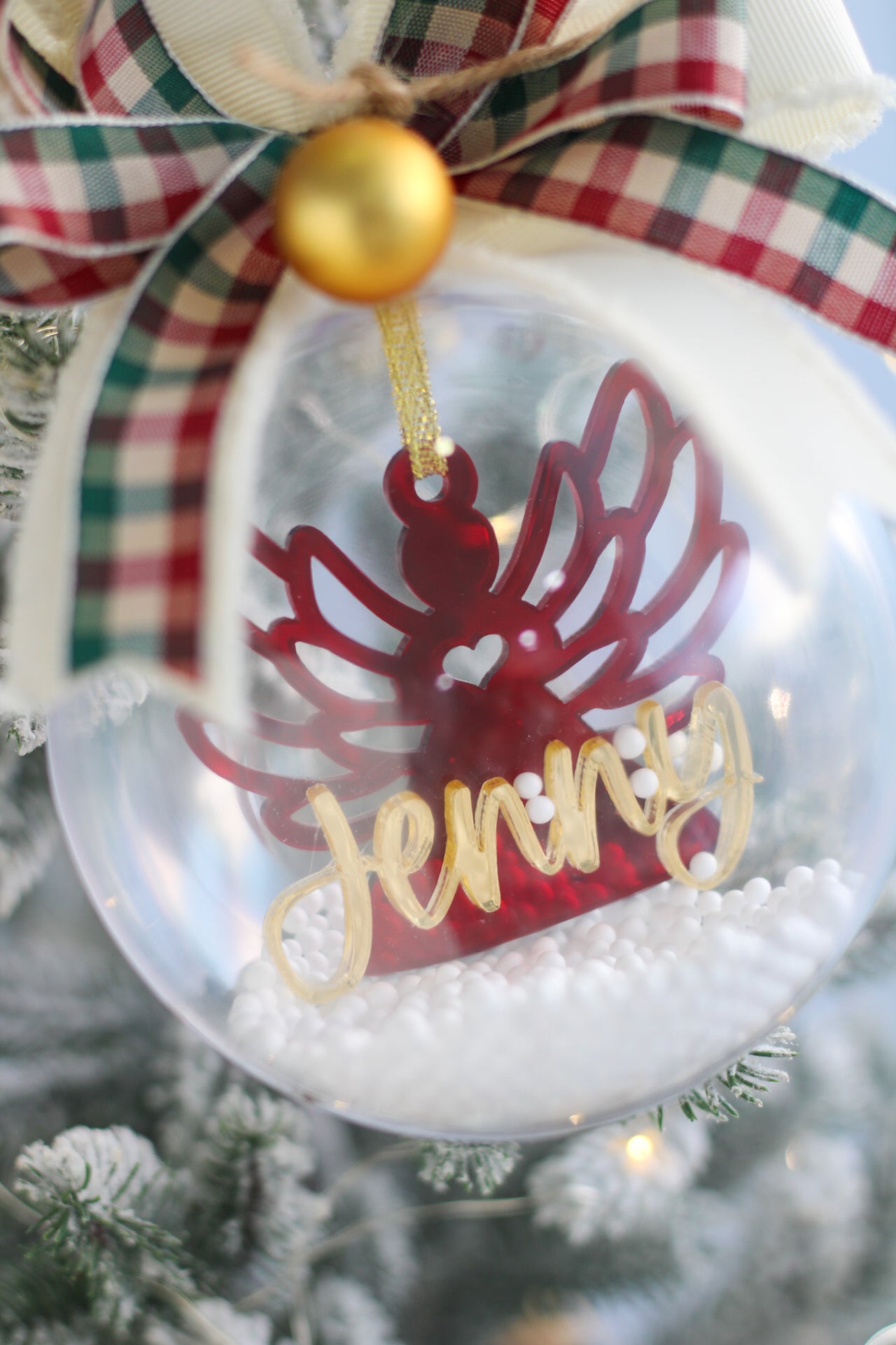 Ornamento Navideño Angel Globe
