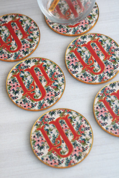 Portavasos | Burgundy Christmas