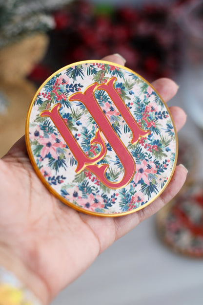 Portavasos | Burgundy Christmas