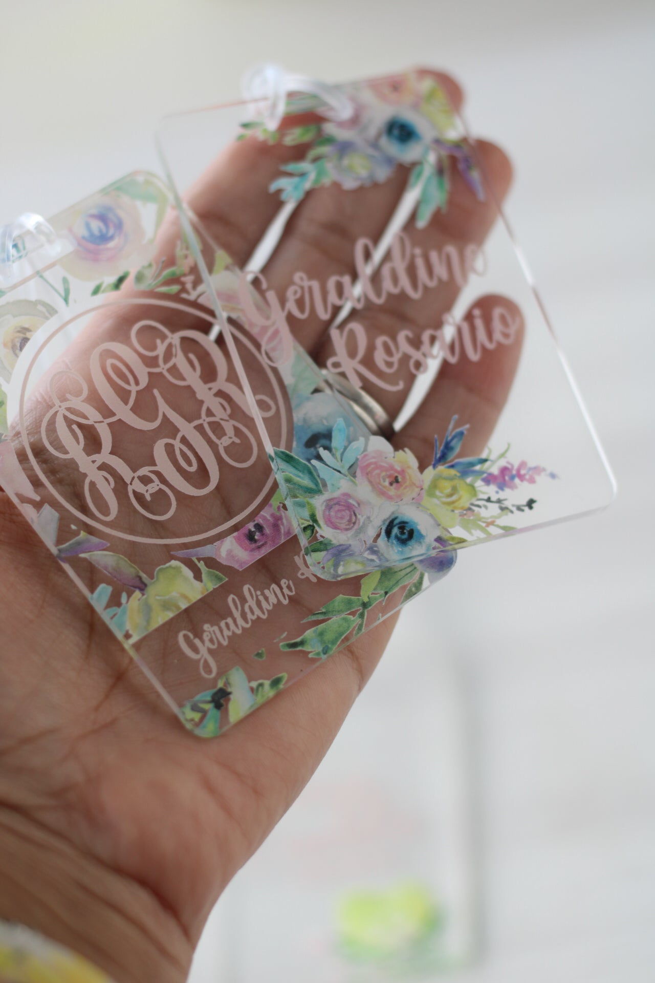 Acuarella Garden Luggage Tags | Monogram