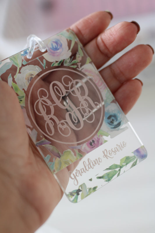 Acuarella Garden Luggage Tags | Monogram