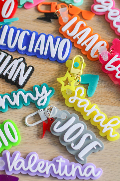 Name Charm Tag Acrílico