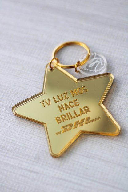 Llavero Estrella Personalizado – “Tu luz nos hace brillar” - Acrílico