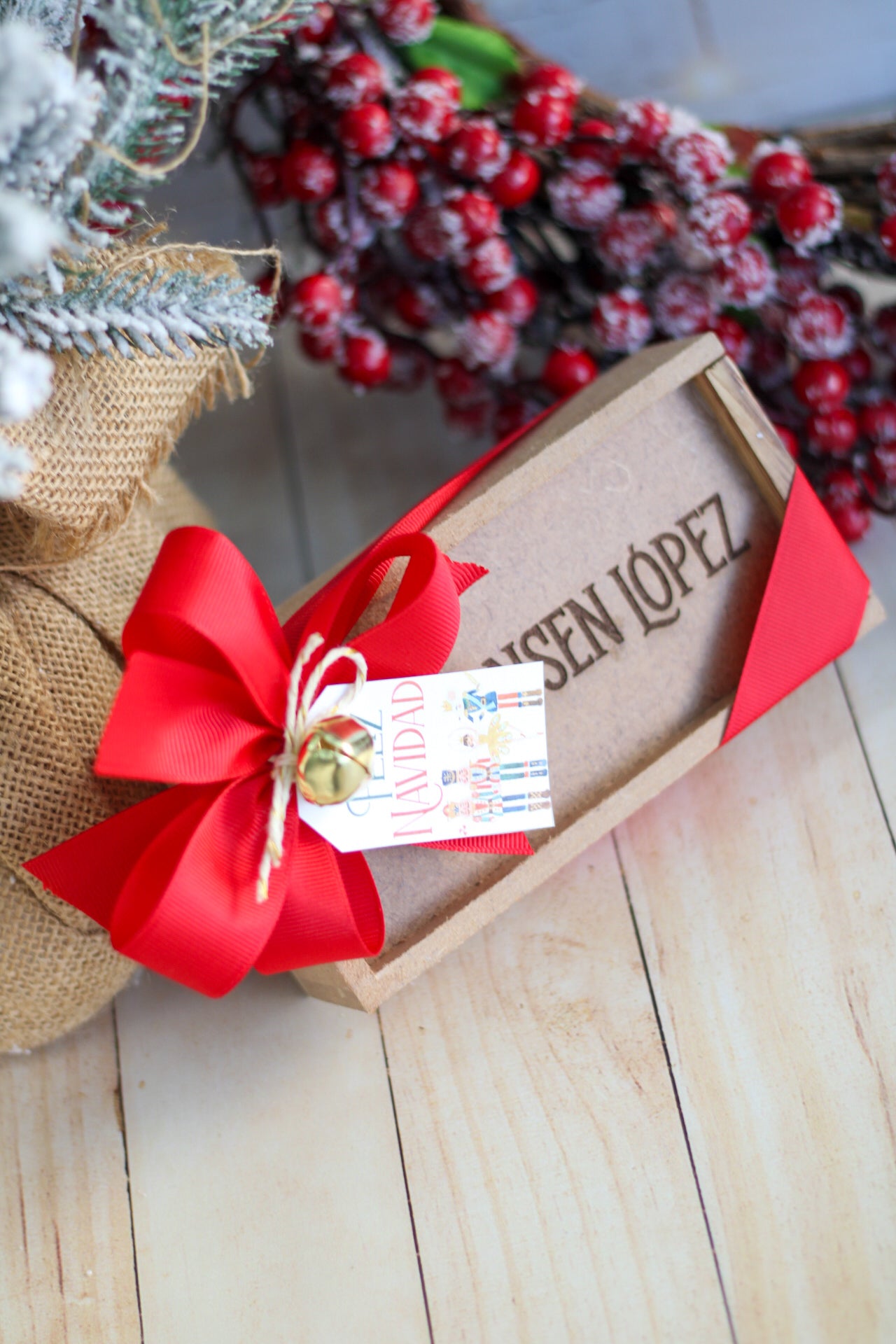 Gift Set Cucharitas Flower Teaspoon Set - Ed. Navidad (Wooden Box)