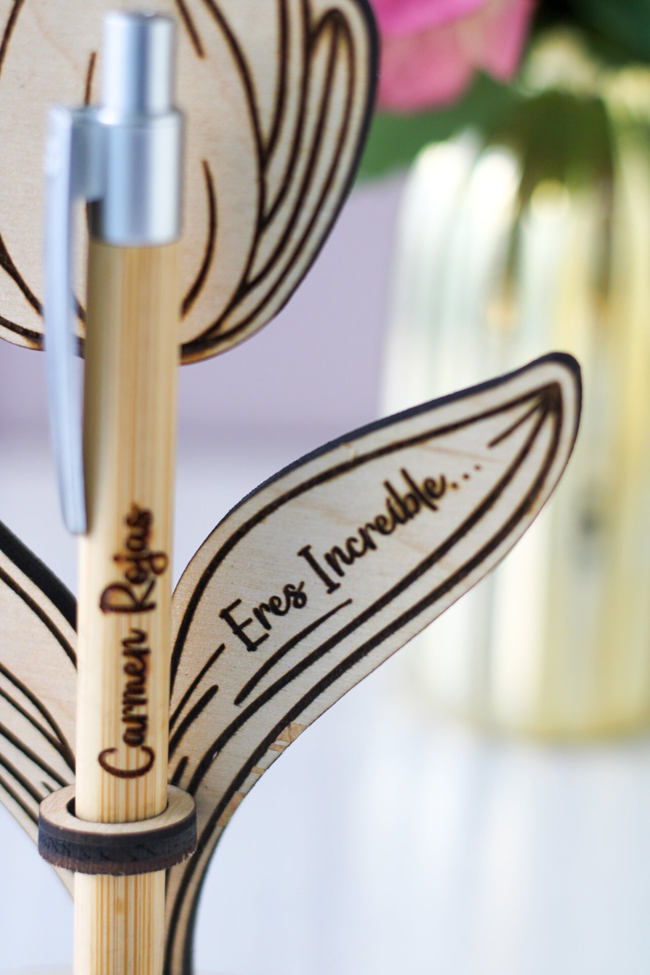 Gift Set Porta Lapiceros Tulip Dreams Personalizado - Olivia