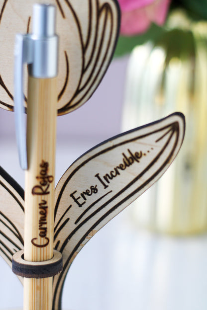 Gift Set Porta Lapiceros Tulip Dreams Personalizado - Olivia