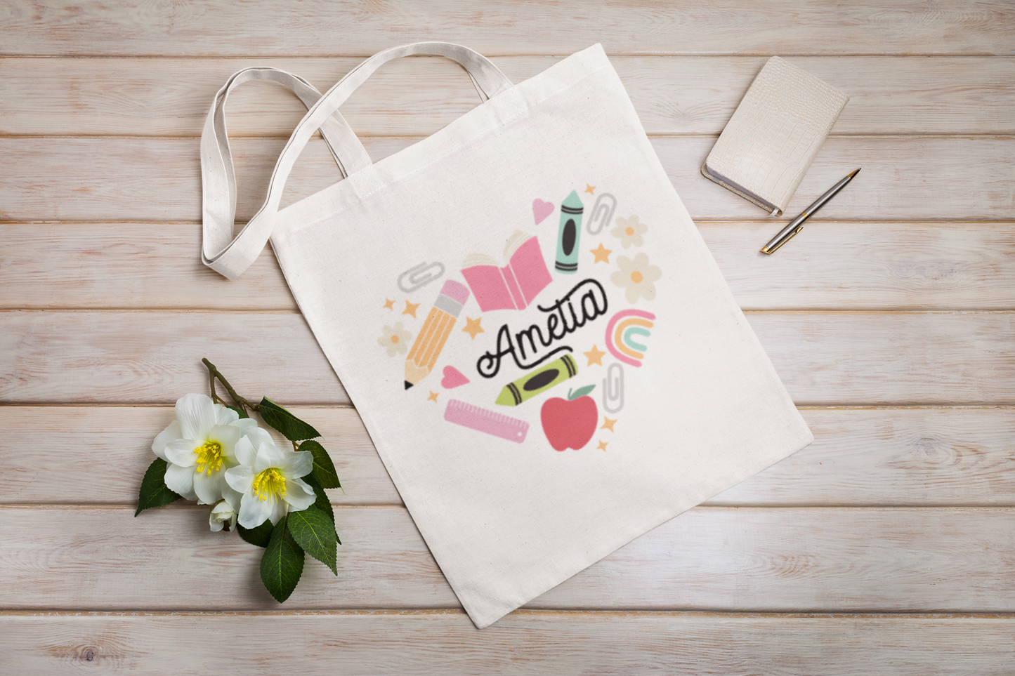 Canva Bag “Heart Teacher"
