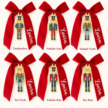 Ornamento Bear-y Dear Nutcrackers - Bow Edition