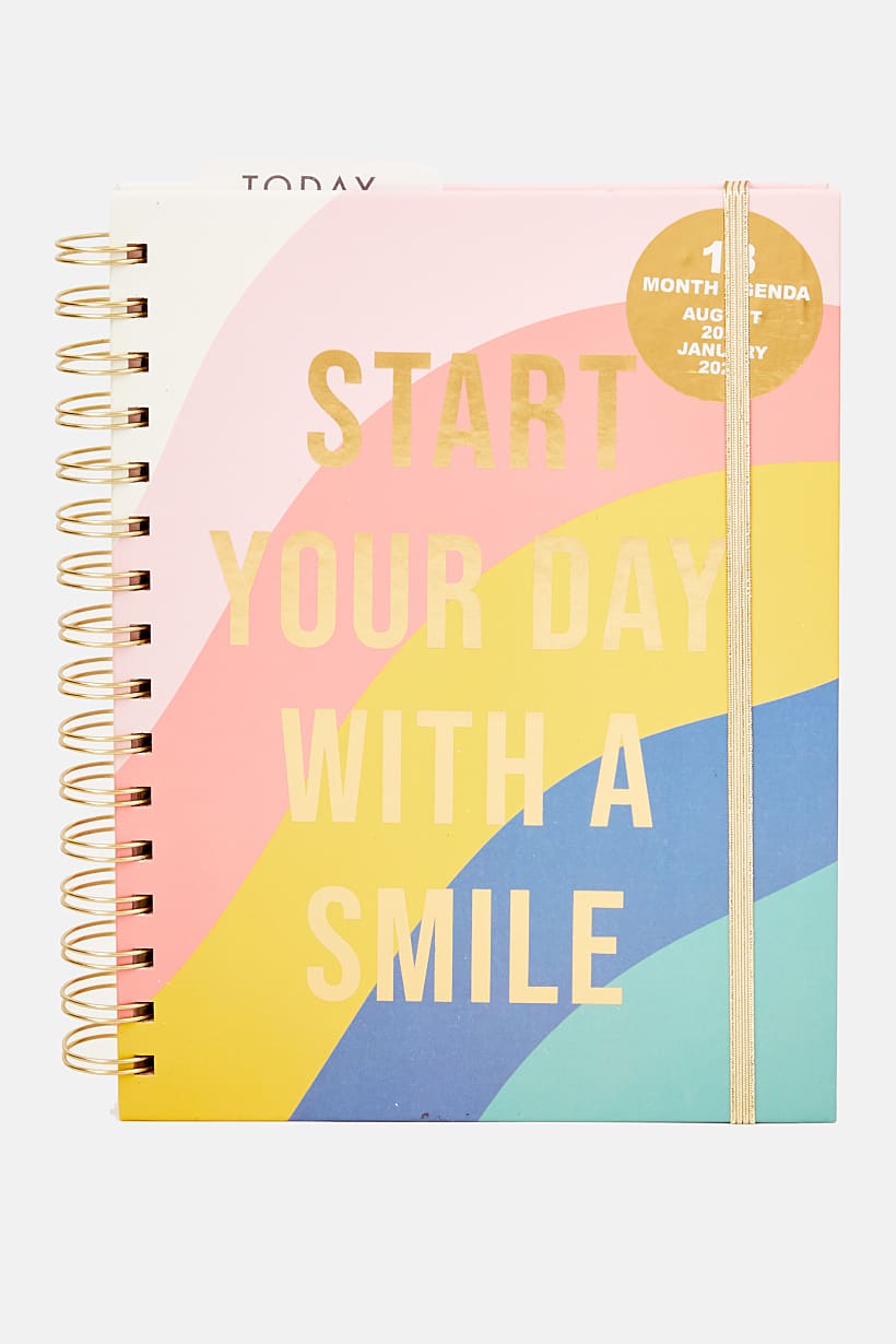 Planner 18 Meses - Start Your Day with a Smile
