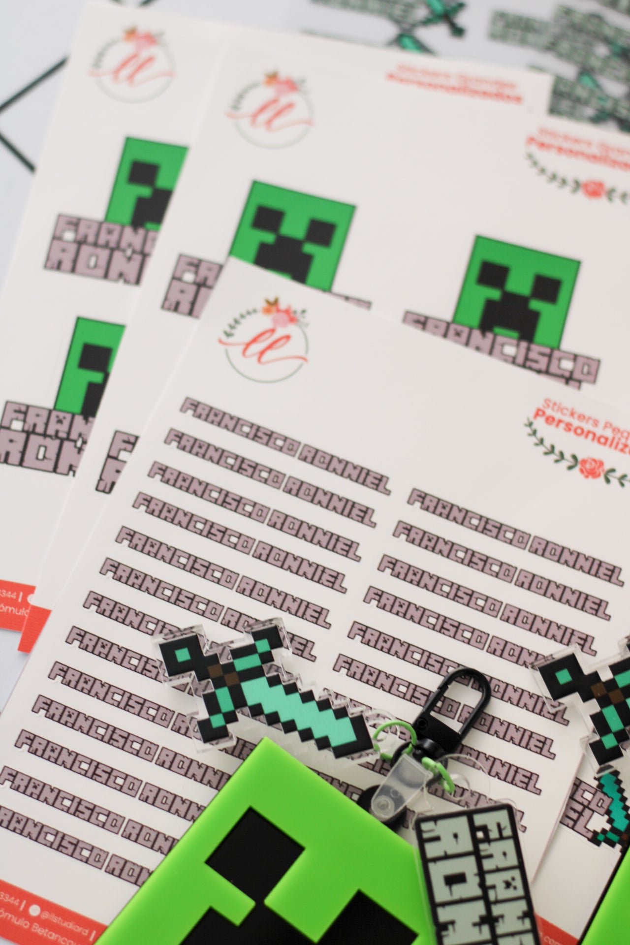 BACK TO SCHOOL Deluxe Set - Creeper Minecraft - LL Studio
