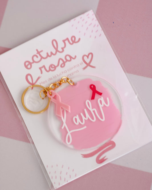Llavero Paint My Name - ELLAS CONTRA EL CANCER