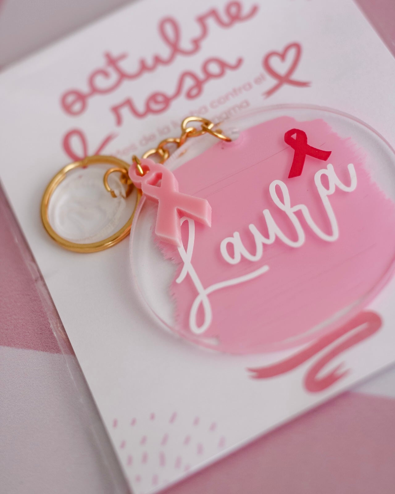 Llavero Paint My Name - ELLAS CONTRA EL CANCER