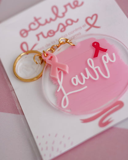 Llavero Paint My Name - ELLAS CONTRA EL CANCER