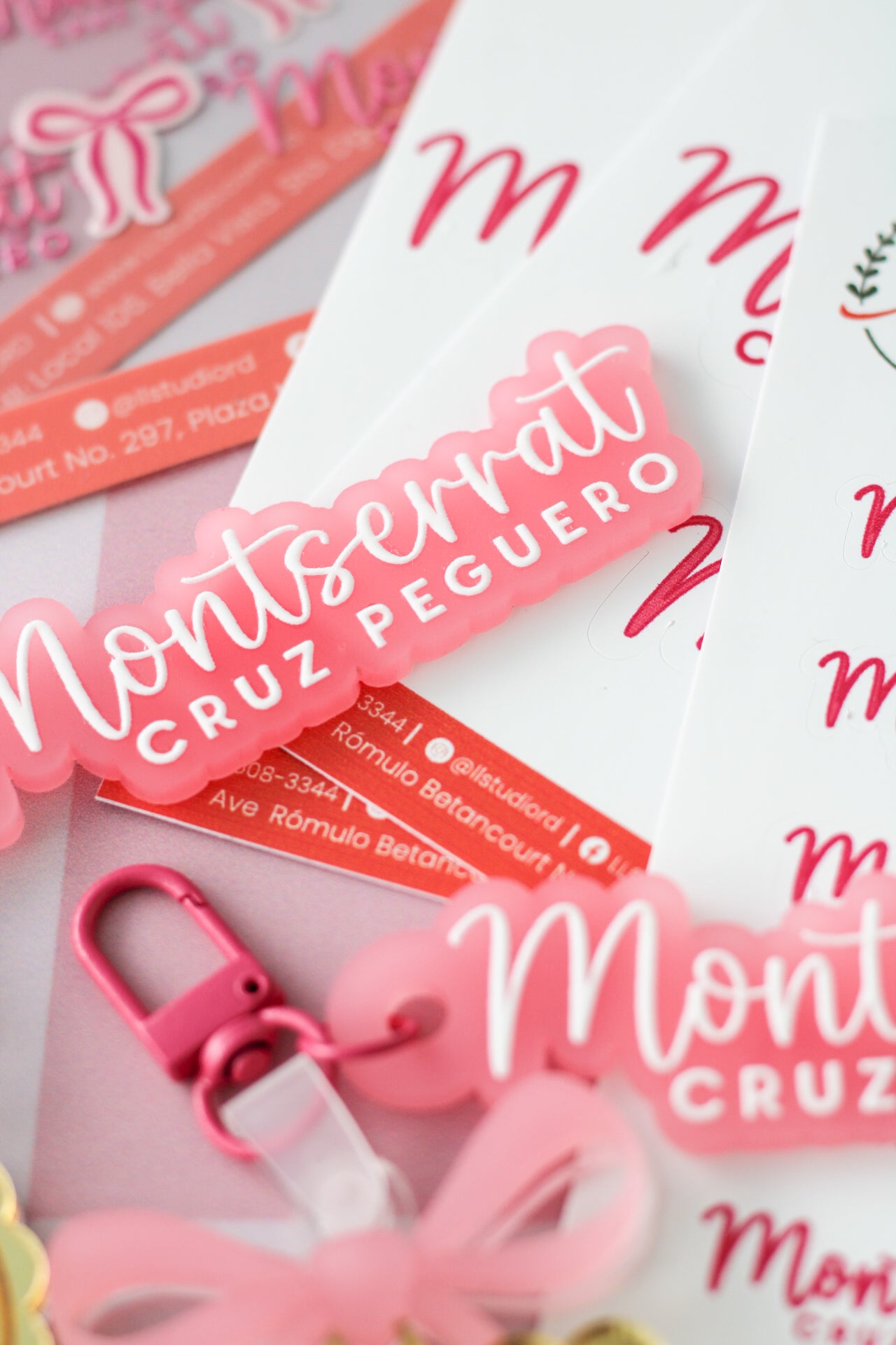 BACK TO SCHOOL Deluxe Set Coquette - tag escolar personalizado con charm de corazon dorado - LL Studio