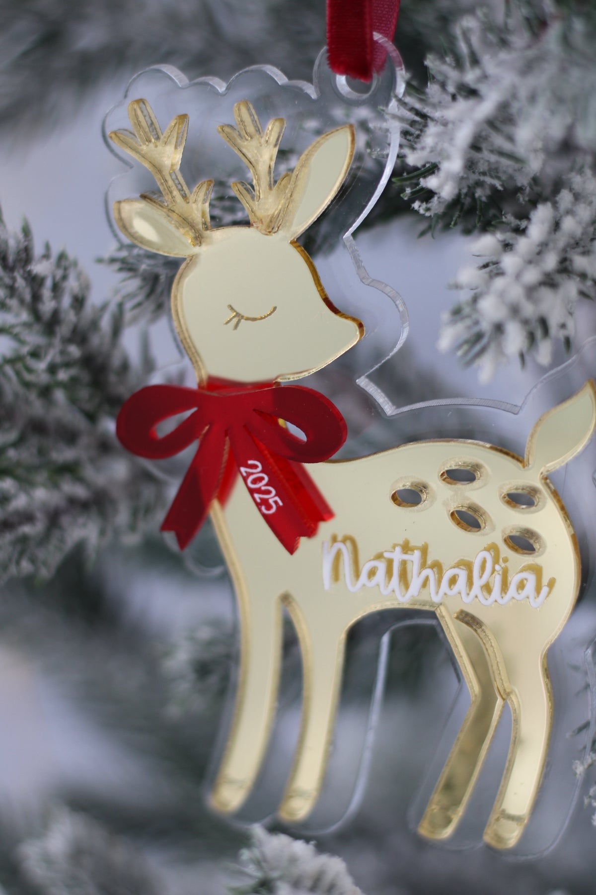 Ornamento Navideño Little Deer Bow - LL Studio