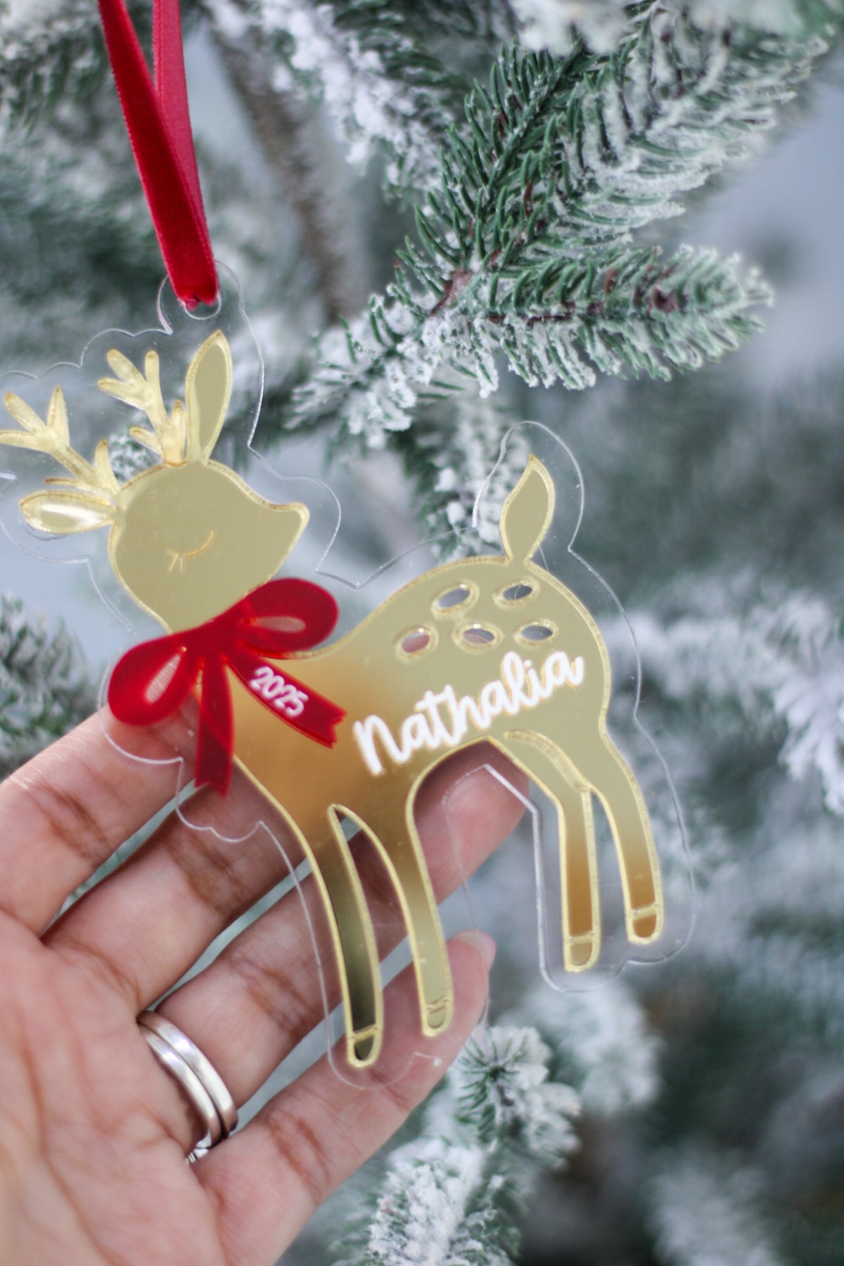Ornamento Navideño Little Deer Bow - LL Studio