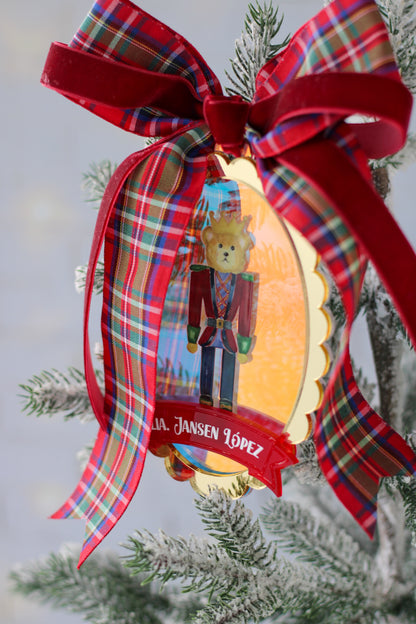 Ornamento Familiar con Lazo Tartán | Bear-y Dear Nutcrackers - LL Studio