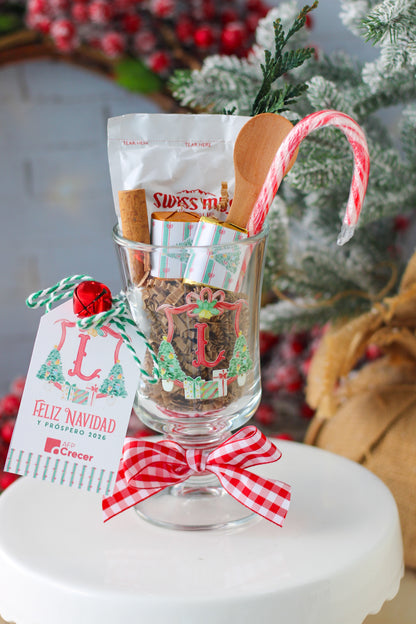 Hot Cocoa Gift Set taza de cristal personalizada - LL Studio