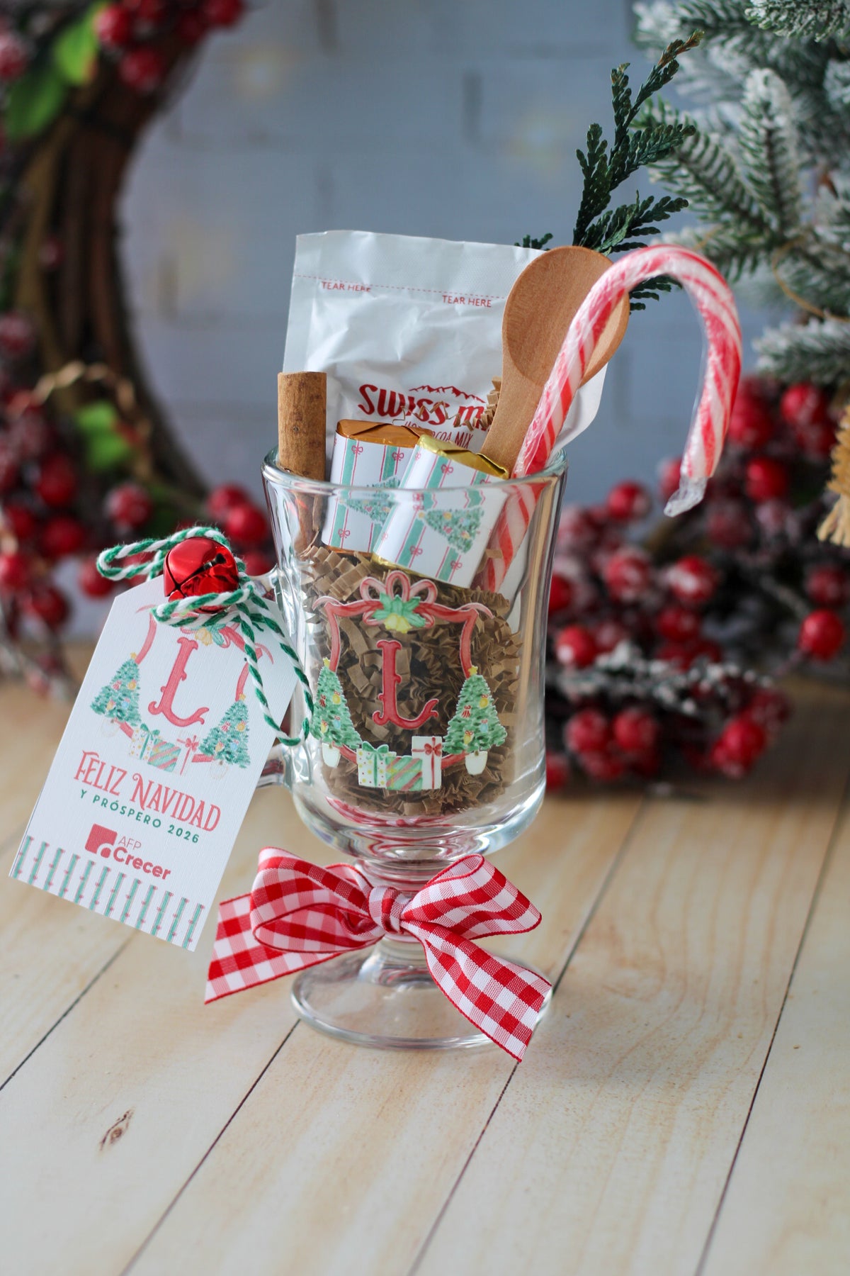 Gift set de chocolate caliente con bastón de menta - LL Studio