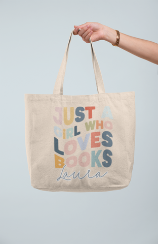 Canva Bag - Just a Girl who Loves Books