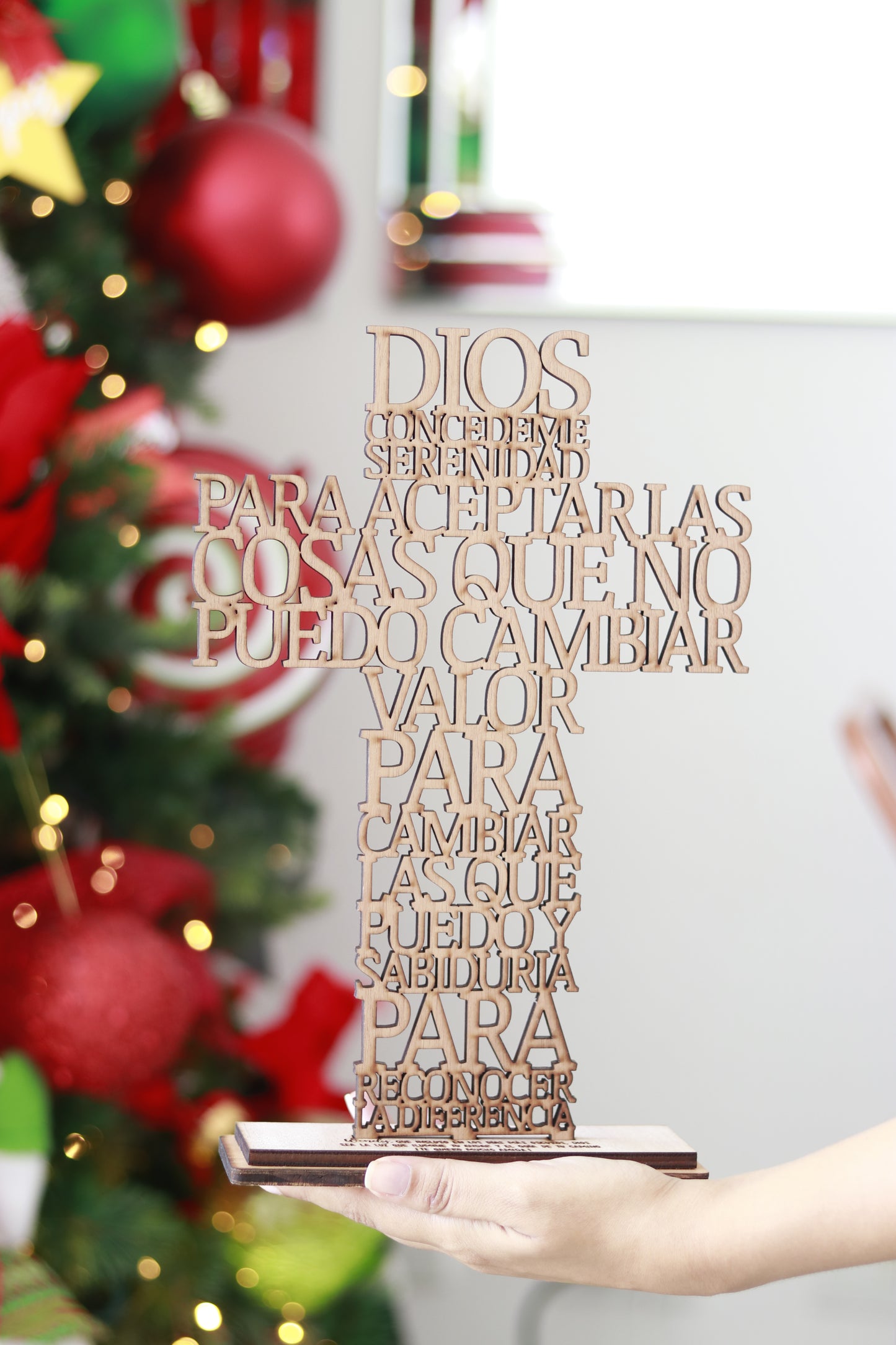 Cruz Oración de Personalizada (Troquelada) Grande 14"