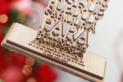 Cruz Oración de Personalizada (Troquelada) Grande 14"