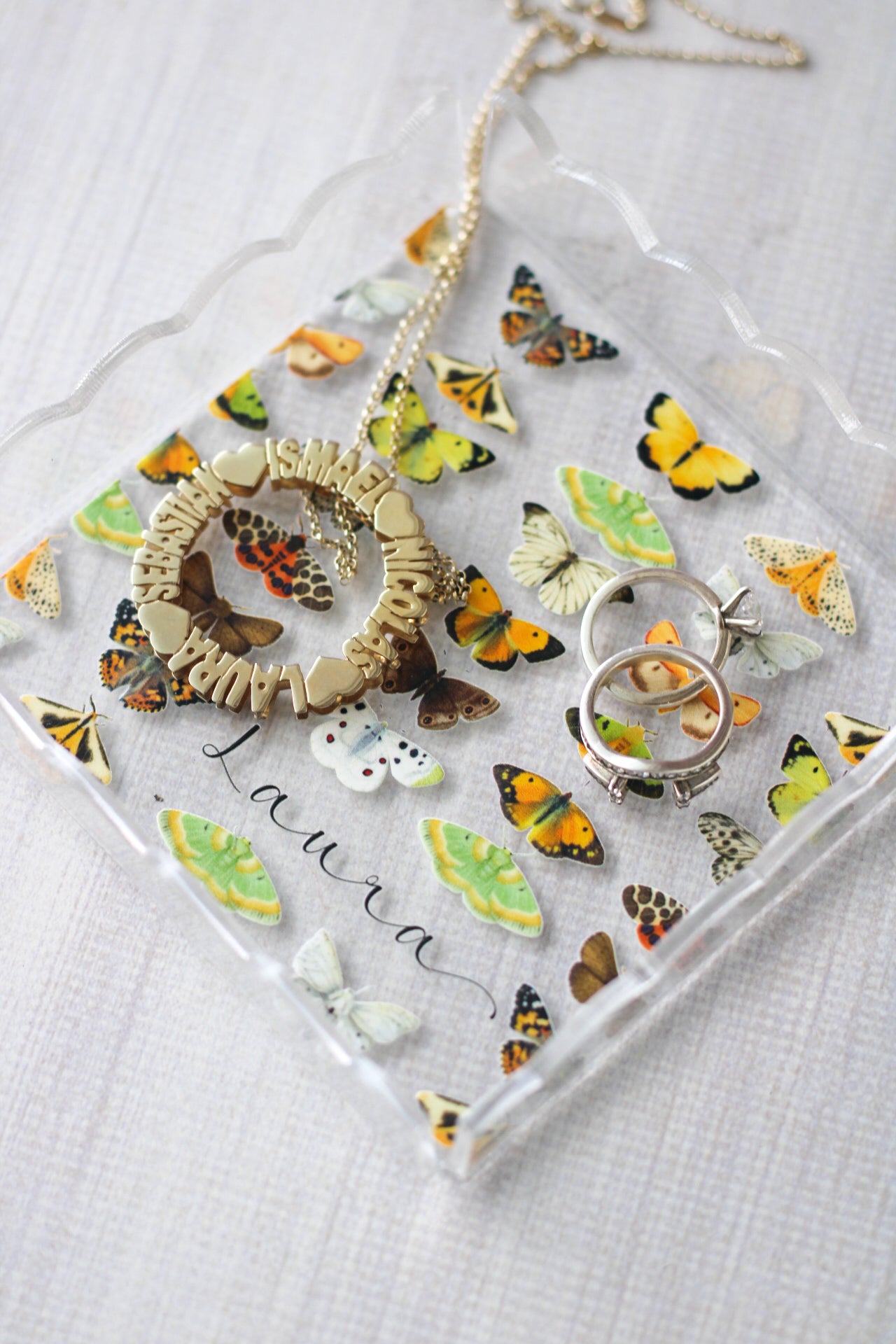 Acrylic Trinket Tray Farfalle - LL Studio