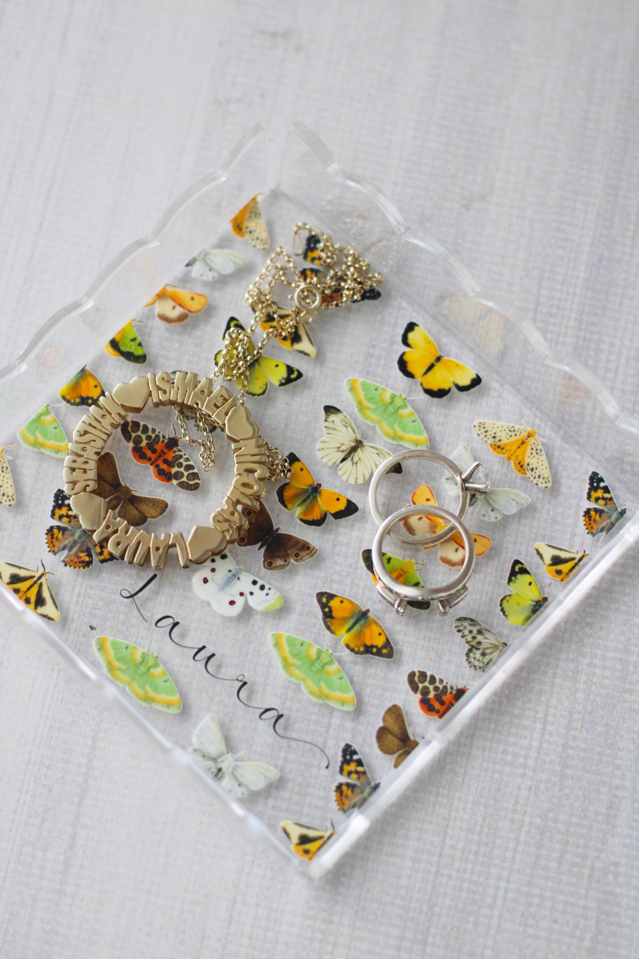 Acrylic Trinket Tray Farfalle - LL Studio