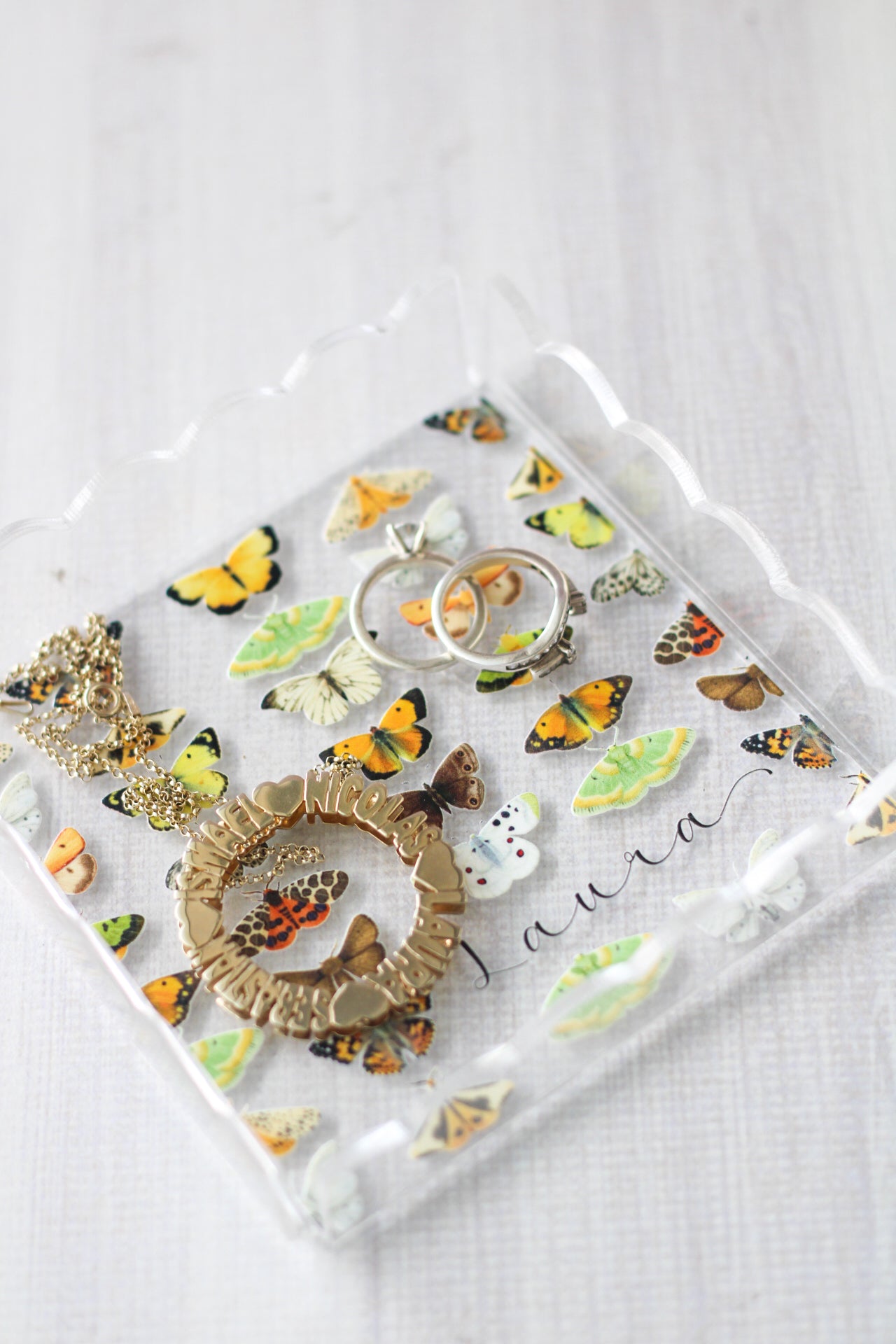 Acrylic Trinket Tray Farfalle - LL Studio