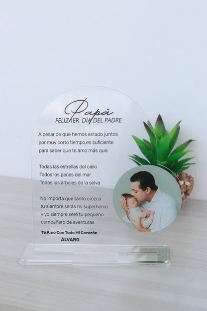 Cuadrito Acrílico - Nuestro Primer Día del Padre