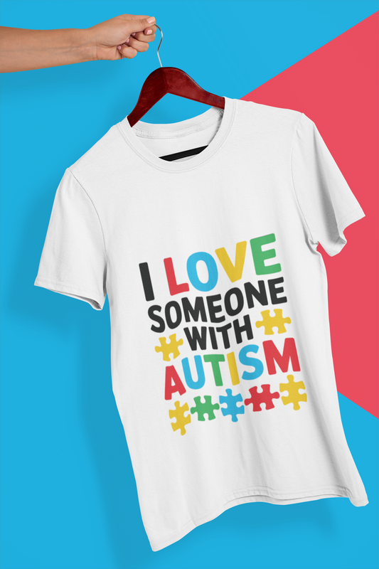T-Shirt “I Love Someone with Autism” - Frente