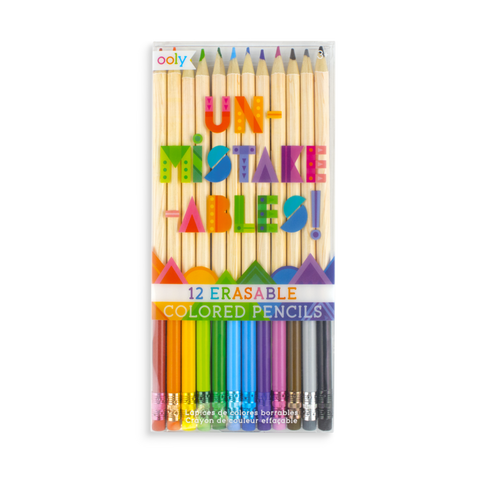 OOLY - UnMistakeable Erasable Colored Pencils - Set of 12