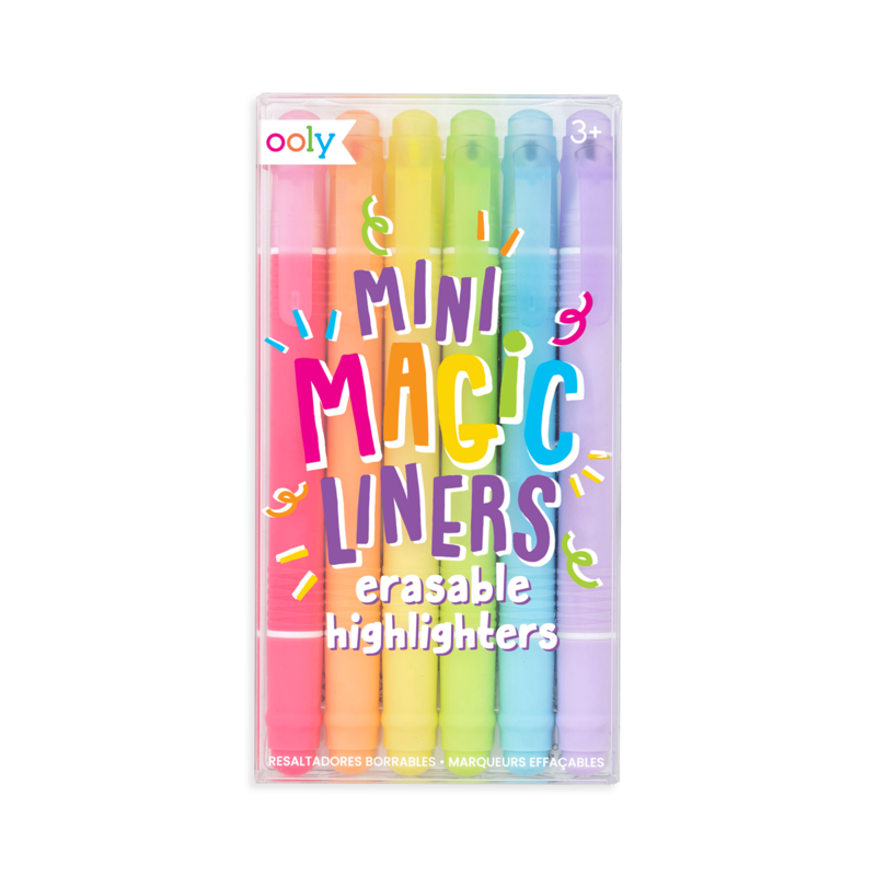 OOLY - Mini Magic Liners Erasable Highlighters - Set of 6