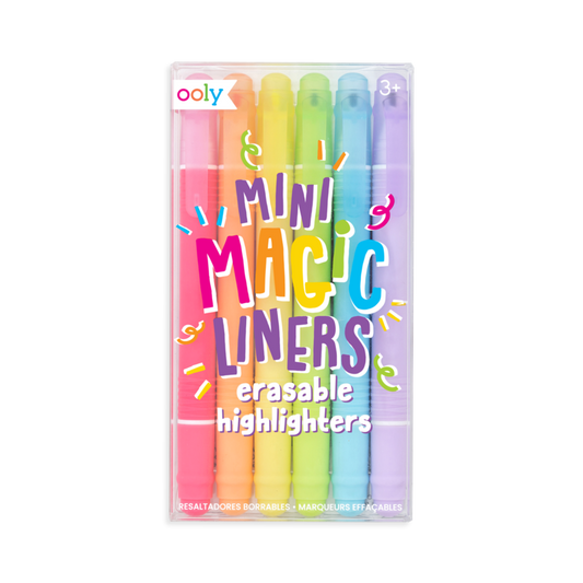OOLY - Mini Magic Liners Erasable Highlighters - Set of 6