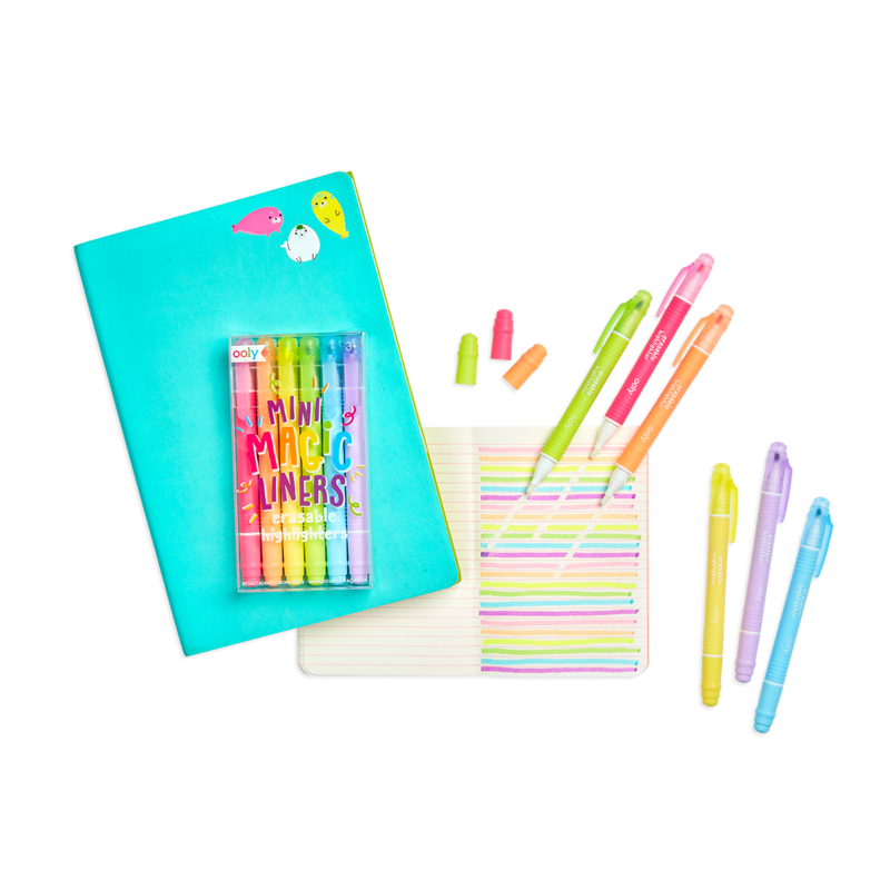OOLY - Mini Magic Liners Erasable Highlighters - Set of 6