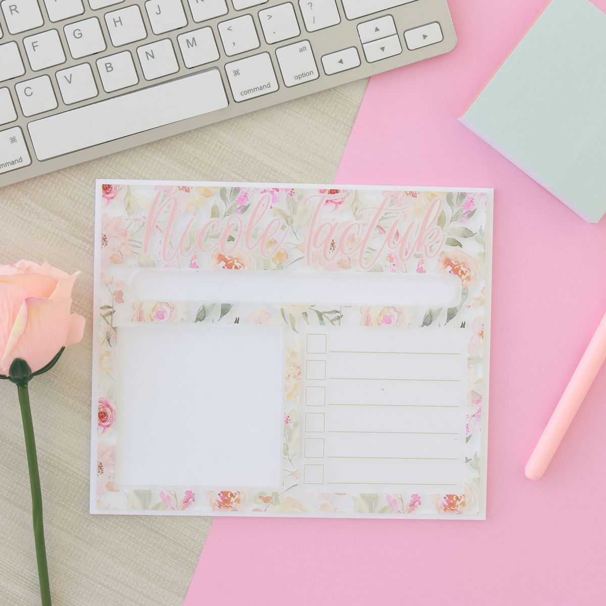Post- it + Pen Holder Desk Organizer | Bonjour Dalia