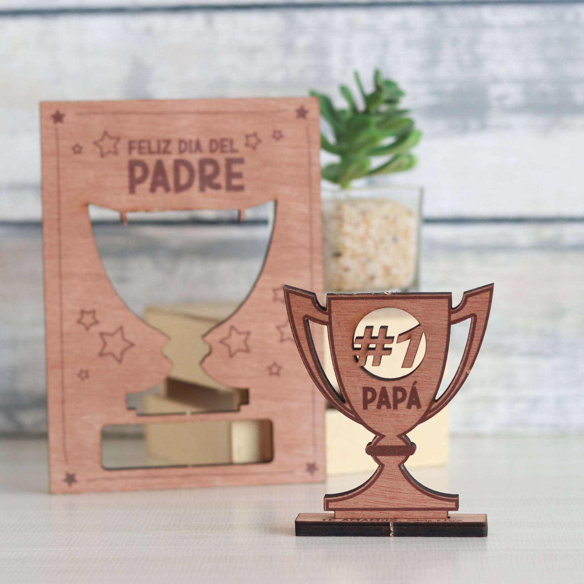 Cuadrito Trofeo "Número 1 Papá"