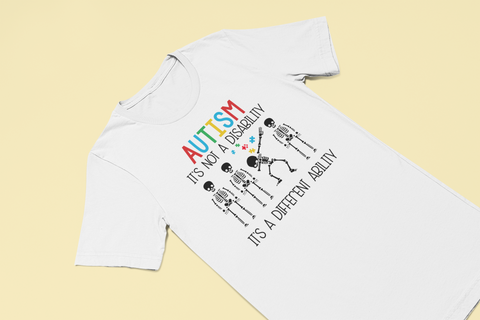 T-Shirt ¨Sonrisas a Full Color for  Autism¨ - It´s Not a Disability is a Different Ability