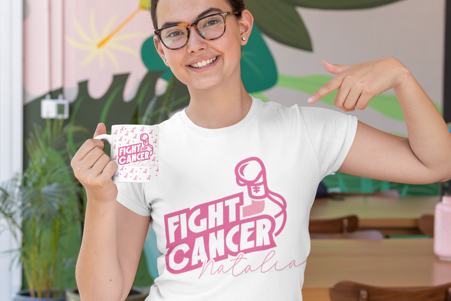 T-Shirt Fight Cancer - Ellas Contra el Cáncer