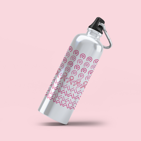 Botella Metálica Ribbons- Ellas Contra el Cáncer