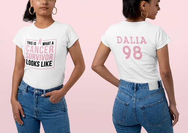 T-Shirt This What a Cancer Survivor Looks Like - Ellas Contra el Cáncer