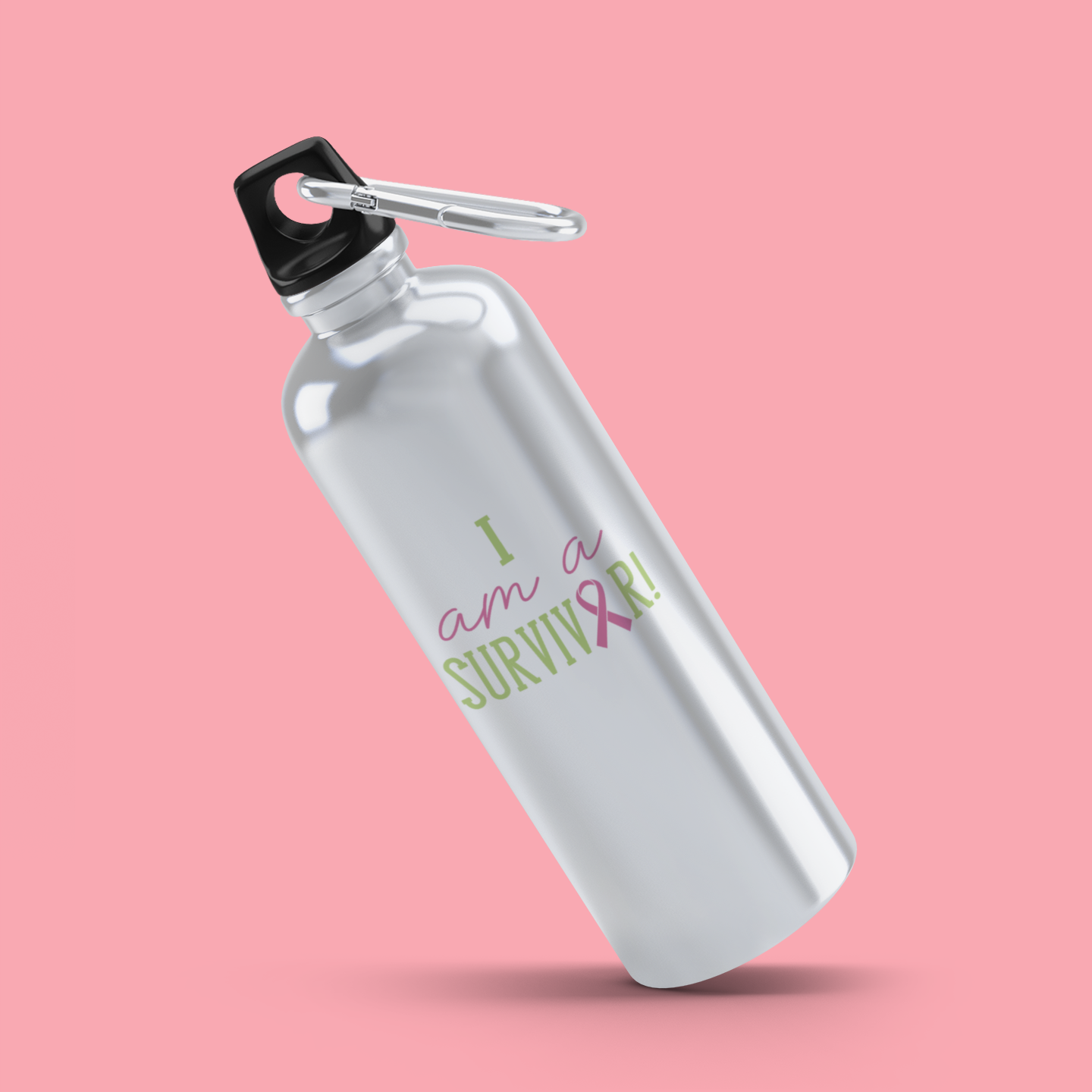 Botella Metálica Survivor- Ellas Contra el Cáncer