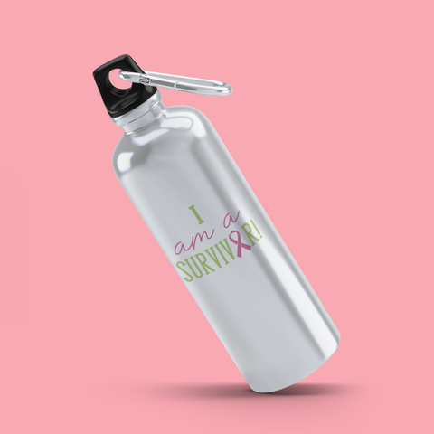 Botella Metálica Survivor- Ellas Contra el Cáncer