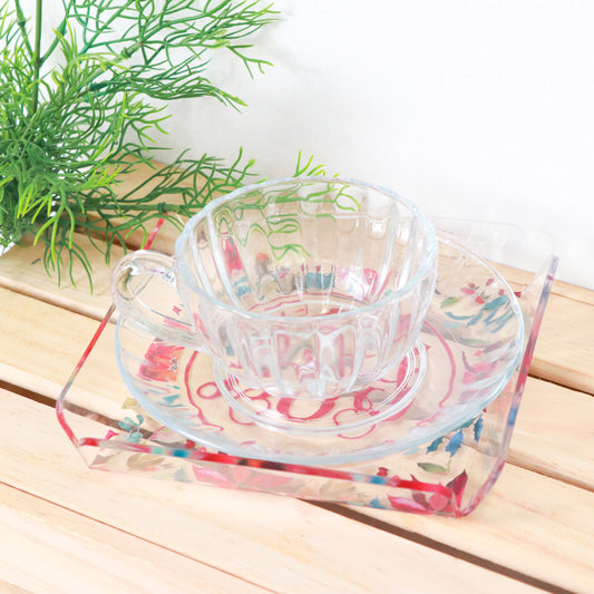 Set de Bandejita + Taza de Cristal | ACUARELLA GARDEN Christmas Edition