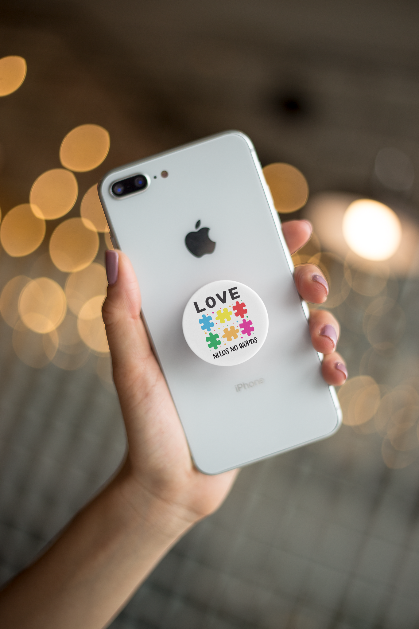 Phone Grip - Sonrisas a Full Color for  Autism¨ - Love Need NO words