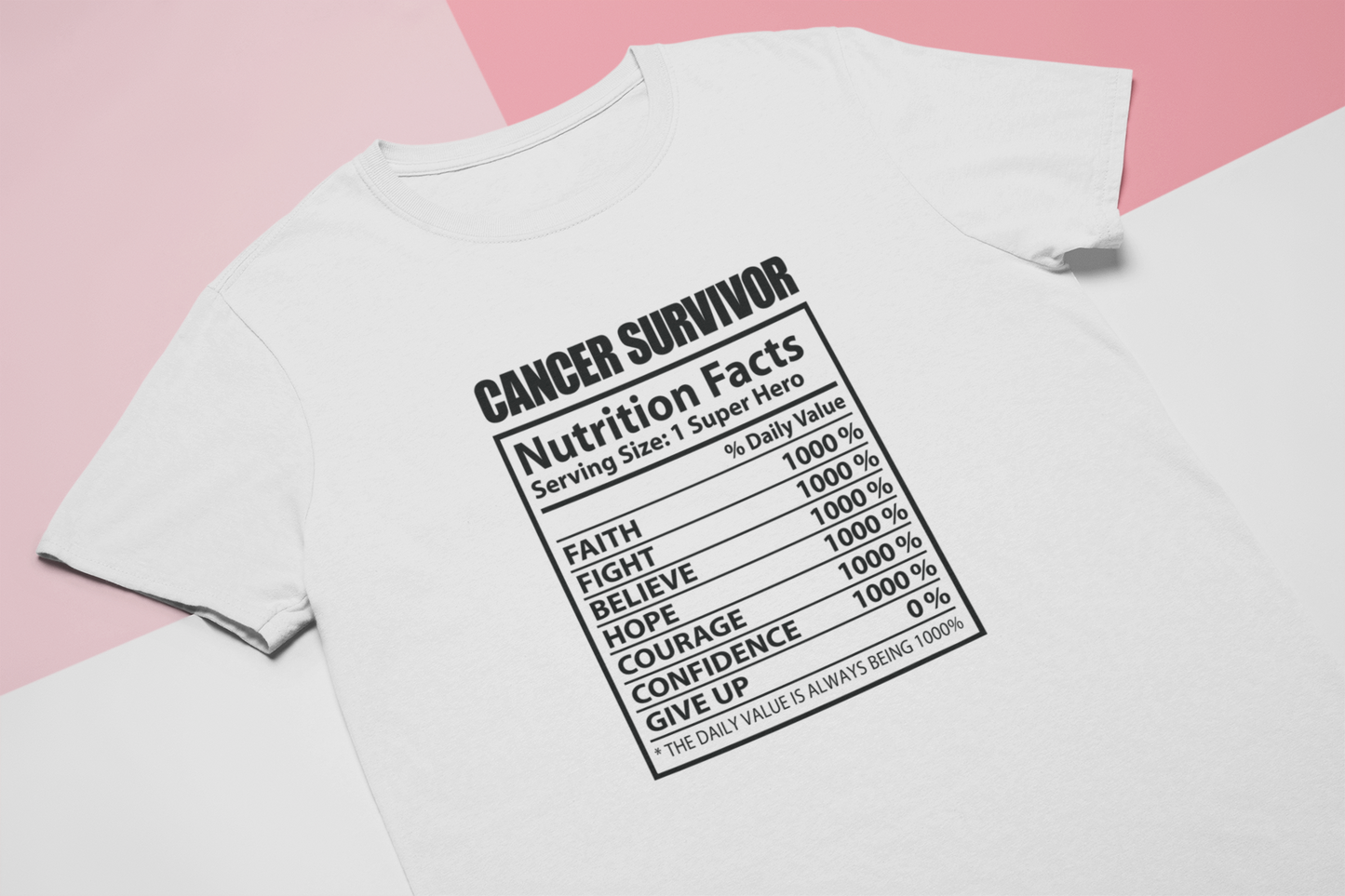 T-Shirt Survivor Nutritional Facts - Ellas Contra el Cáncer