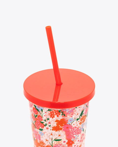 BanDo - 20 OZ. SIP SIP TUMBLER W/ STRAW - SECRET GARDEN