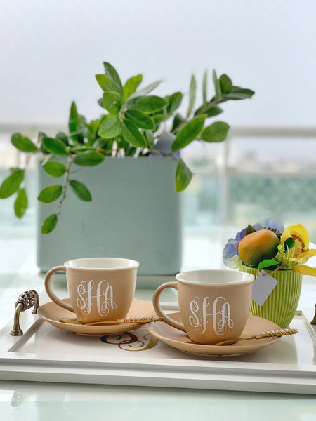 Set de Tazas “Miranda” con Monograma