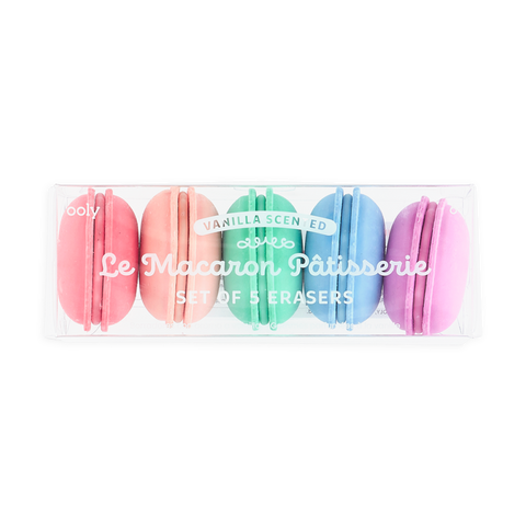 OOLY -    Le Macaron Patisserie Scented Erasers - Set of 5